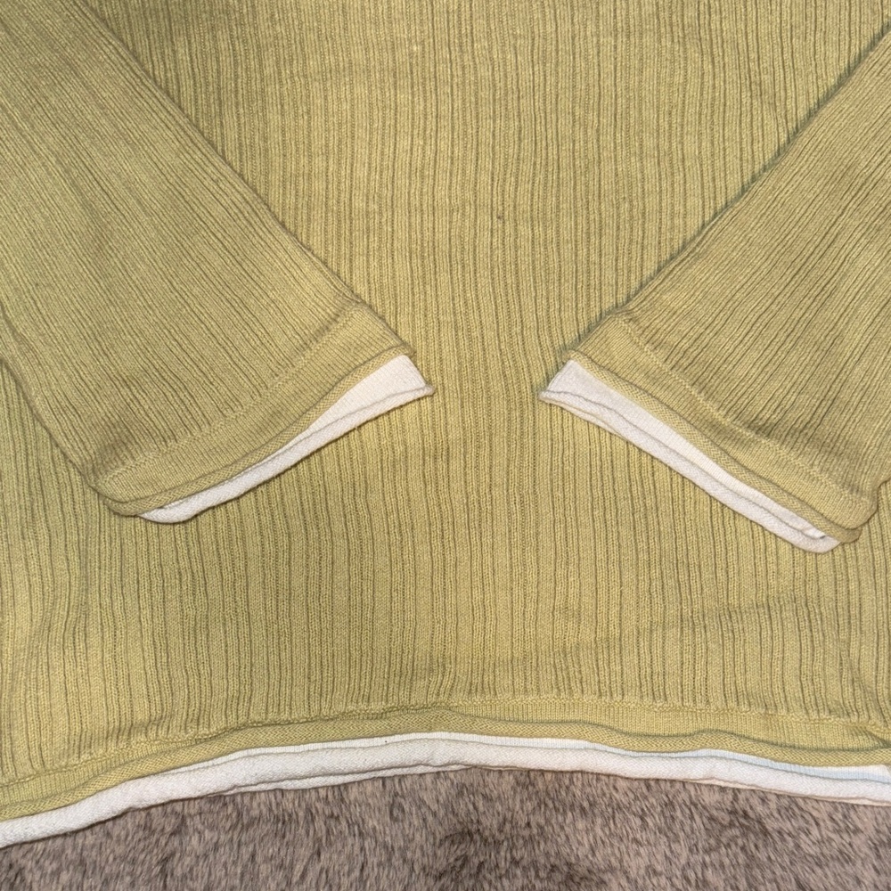 XL Layered V-Neck Long Sleeve Spring Green - Picture 6 of 11